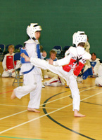 Students sparring at training seminar